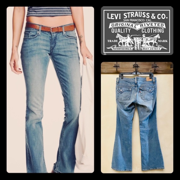 Levi's Denim - 👖3/$50 LEVI’S 524 VintageY2K Too SuperLow Flare Light Blue Whitewashed Jeans-32